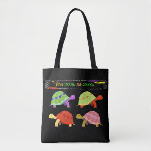 Bolso De Tela Diseño de tortugas coloridas de los abuelosTote