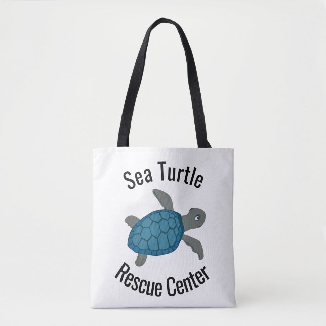 Bolso De Tela Diseño de tortugas marinas (Anverso)