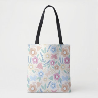 Bolso De Tela Diseño de Tote Botánico Colorido