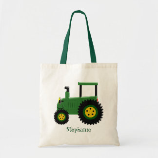 Bolso De Tela Diseño de Tractor Verde