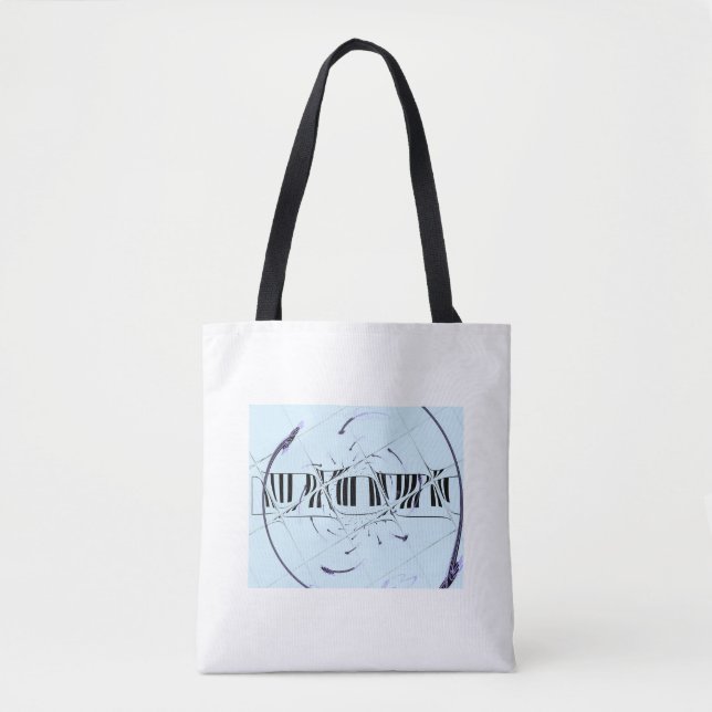 Bolso De Tela Diseño de trama musical (Anverso)