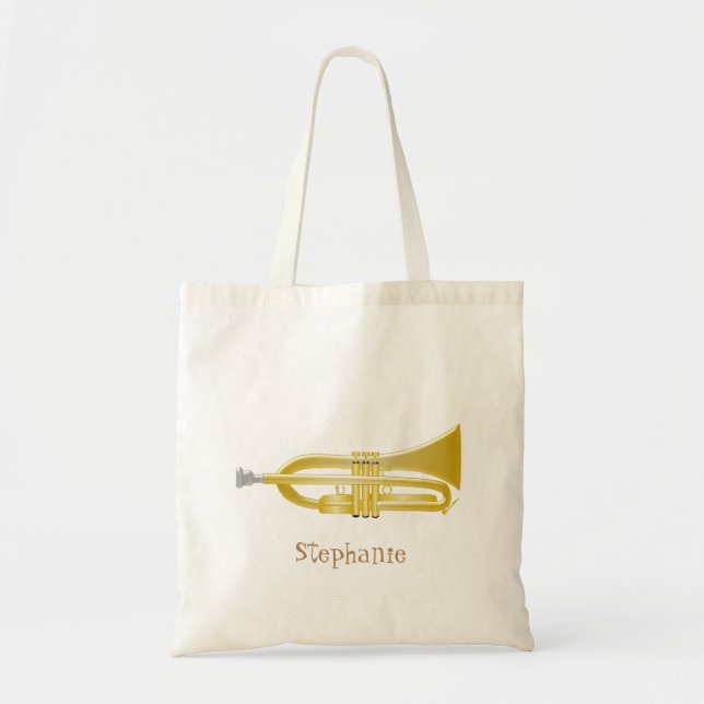 Bolso De Tela Diseño de Trompeta (Frente)