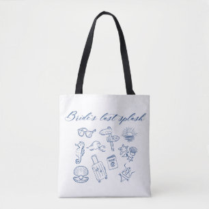 Bolso De Tela Diseño de última zambullida de la novia   Despedid