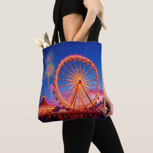 Bolso De Tela Diseño de una noche de luces festivas