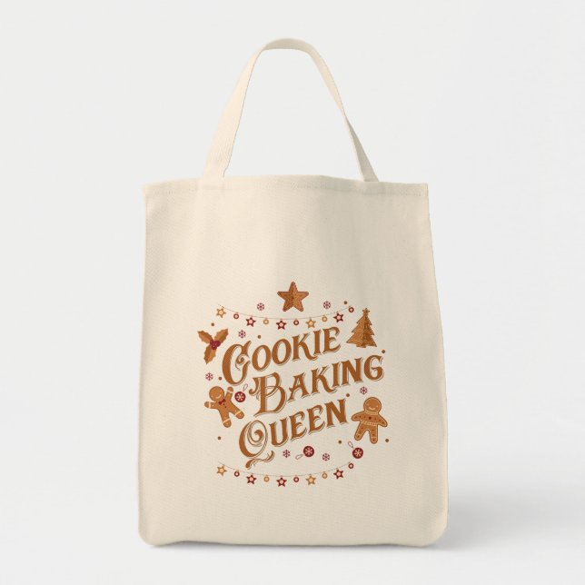 Bolso De Tela Diseño de vacaciones de la reina de la cocina (Frente)