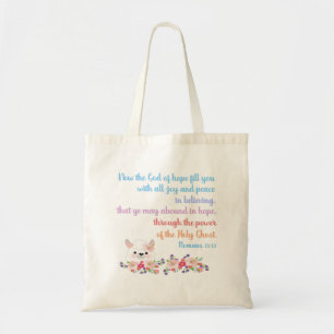 Bolso De Tela Diseño de versículo de la Biblia Romanos 15