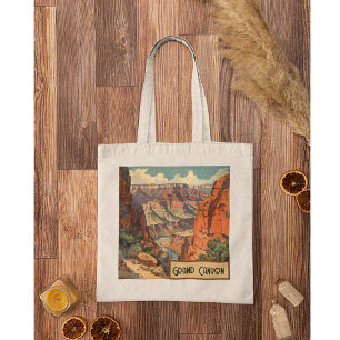 Bolso De Tela Diseño de Viajes Retro del Gran Cañón