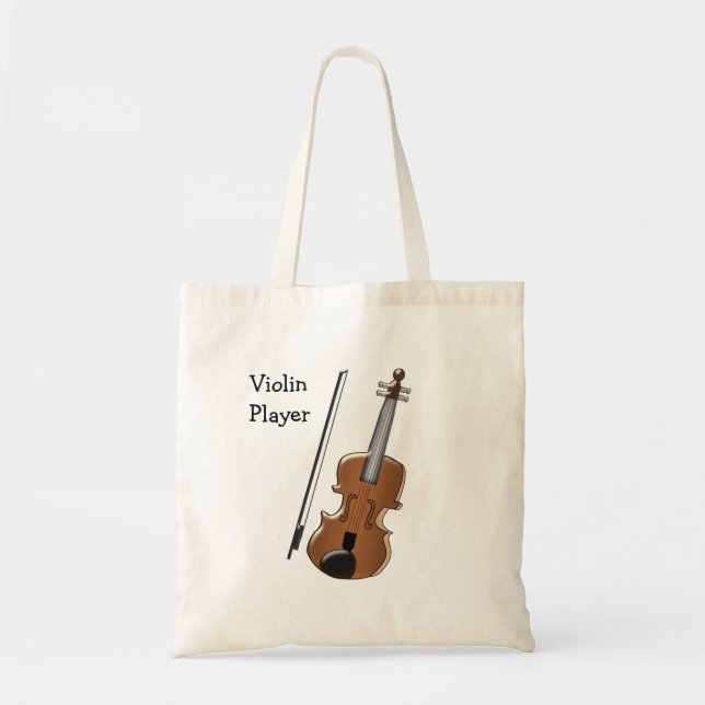 Bolso De Tela Diseño de violín (Frente)