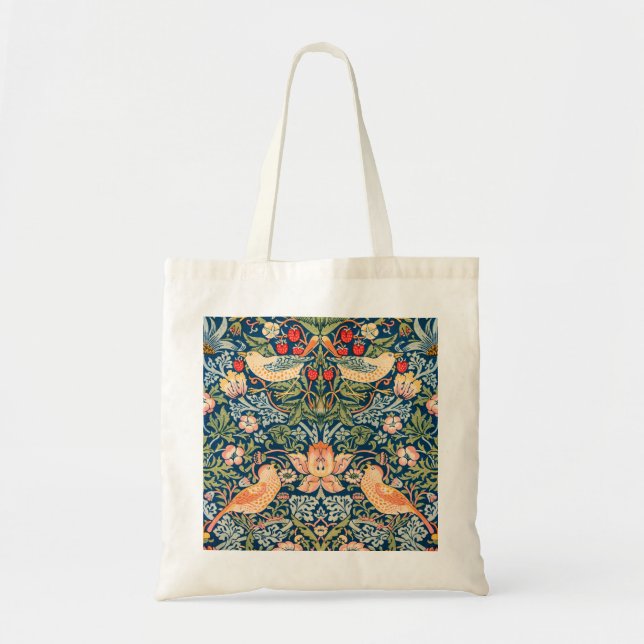 Bolso De Tela Diseño de William Morris Strawberry Thief (Frente)