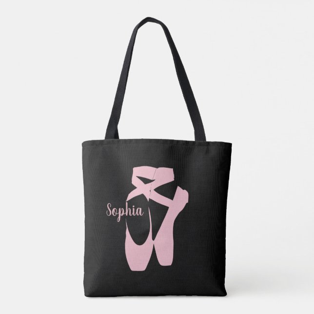 Bolso De Tela Diseño de zapatos de ballet (Reverso)