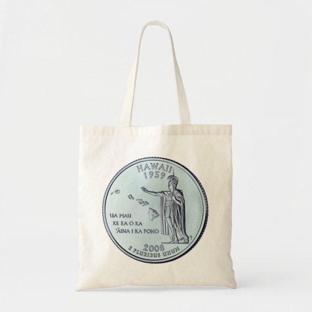 Bolso De Tela Diseño del Barrio Estatal de Hawái Tintado (Frente)