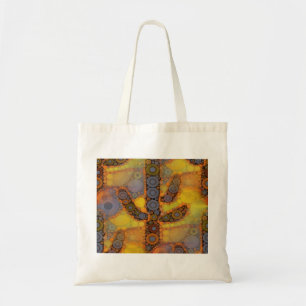 Bolso De Tela Diseño del mosaico del suroeste de Arizona Saguaro