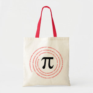 Bolso De Tela Diseño del número del pi