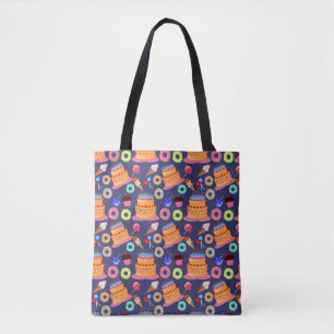 Bolso De Tela Diseño del patrón de pastelería de pasteles de tor
