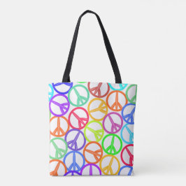 Bolso De Tela Diseño del patrón de señalización de la paz de Gro