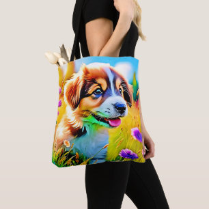 Bolso De Tela Diseño del prado de manzanas