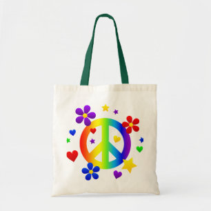 Bolso De Tela diseño del signo de la paz