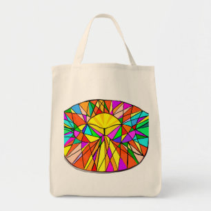 Bolso De Tela Diseño diagonal brillante multicolor