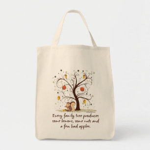 Bolso De Tela Diseño divertido de árbol familiar