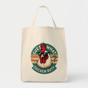 Bolso De Tela Diseño divertido de Chiste retro de pollo trasero
