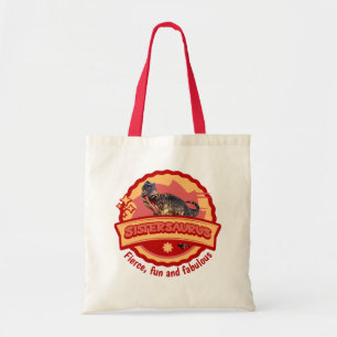 Bolso De Tela Diseño Divertido de Hermana Chica Dinosaurio Siste