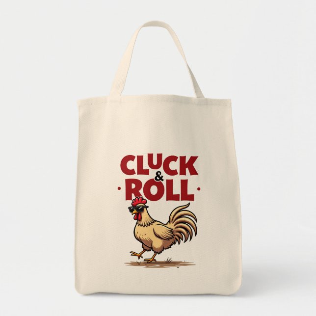 Bolso De Tela Diseño divertido de Personalizados de Guay "Cluck  (Frente)