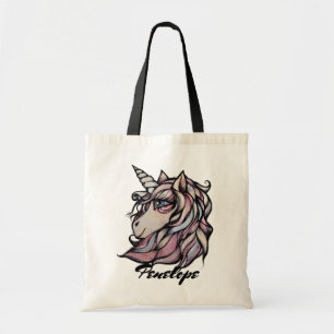 Bolso De Tela Diseño divertido de unicornios de arte lindo unico