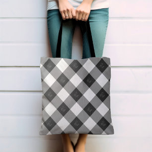 Bolso De Tela Diseño elegante de patrones de cuadros