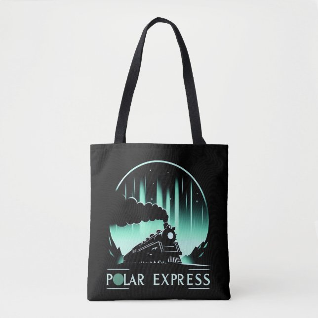 Bolso De Tela Diseño elegante del tren Polar Express (Anverso)