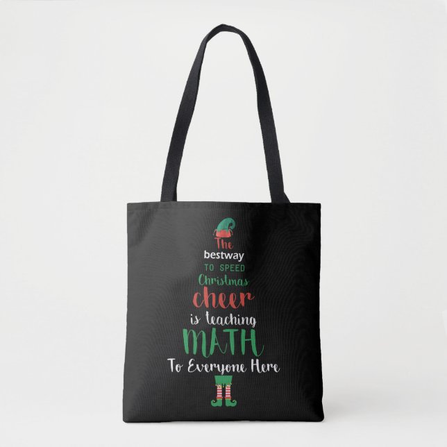 Bolso De Tela Diseño Elf Gift de Maestros Navidades (Anverso)