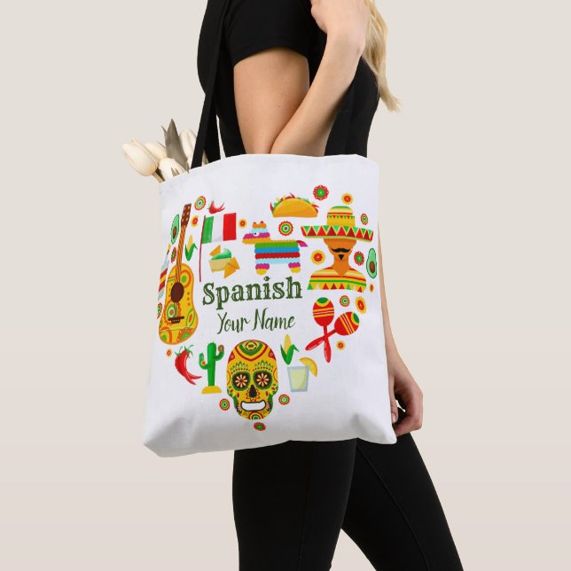 Bolso De Tela Diseño Español/México personalizado (Detalle)