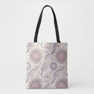 Bolso De Tela Diseño Espiritual de Mandala Floral Boho