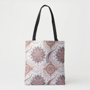 Bolso De Tela Diseño Espiritual de Mandala Floral Elegante