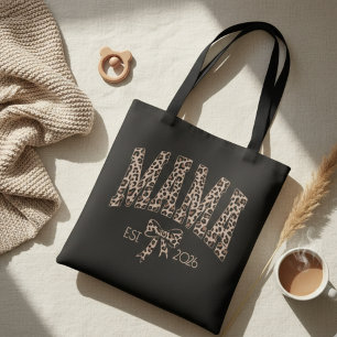 Bolso De Tela Diseño Femenino Audaz Leopard Varsity Mama