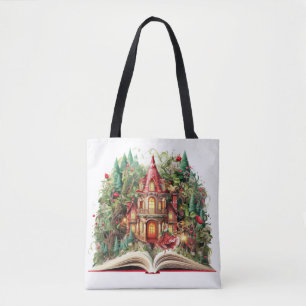 Bolso De Tela Diseño festivo de libro de Navidad