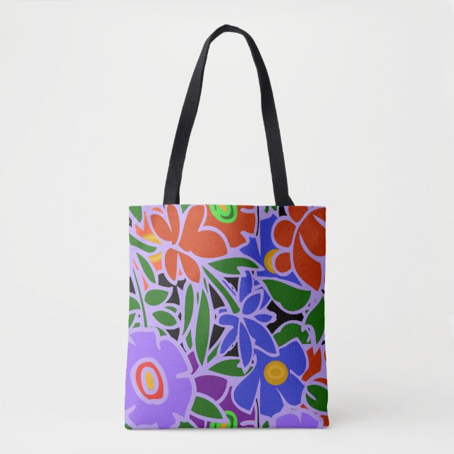 Bolso De Tela Diseño floral #5 (Anverso)