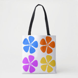 Bolso De Tela Diseño Floral Brillante (SVG)