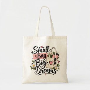 Bolso De Tela Diseño floral de cita inspiradora linda