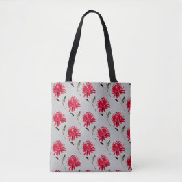 Bolso De Tela diseño floral de crisantemo rojo