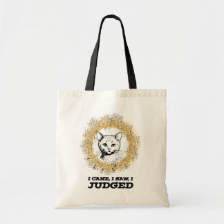 Bolso De Tela Diseño Floral de Gato Juzgón – Llegué Vi Juzgué