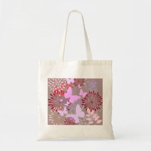 Bolso De Tela Diseño floral de la primavera del jardín de la