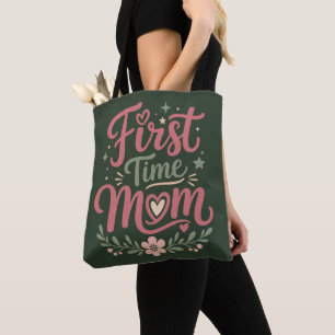 Bolso De Tela Diseño Floral de Madre por Primera Vez Lindo