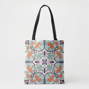 Bolso De Tela Diseño floral de mosaico oriental marroquí