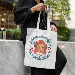 Bolso De Tela Diseño floral de mujer pacífica