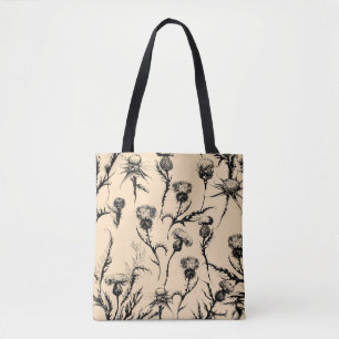 Bolso De Tela diseño floral, decoración casera, decoración gráfi