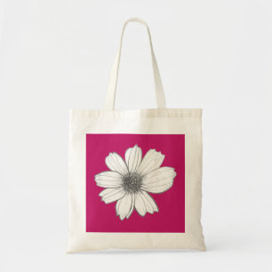 Bolso De Tela Diseño floral Fuscia Pink