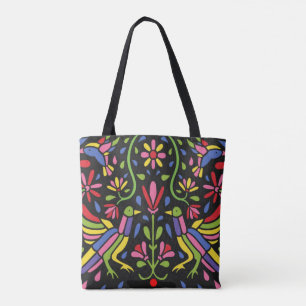 Bolso De Tela Diseño floral mexicano