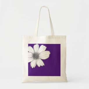 Bolso De Tela Diseño floral morado
