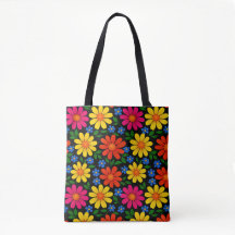 Diseño floral naranja, rojo, rosa, amarillo