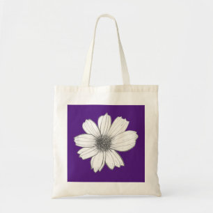 Bolso De Tela Diseño floral Púrpura